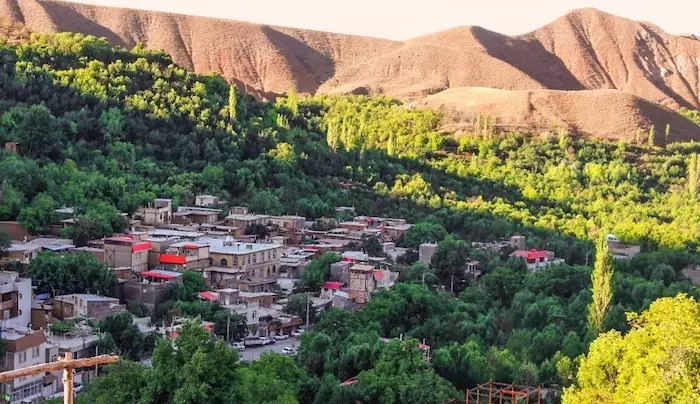 منظره سرسبز و زیبا از طبیعت روستای بوژان نیشابور 756766767776