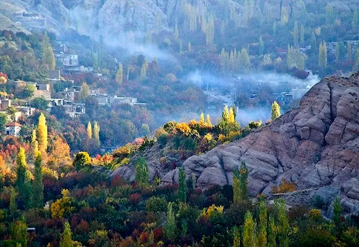 منظره ای زیبا از طبیعت دل انگیز روستای بوژان نیشابور 654656655656