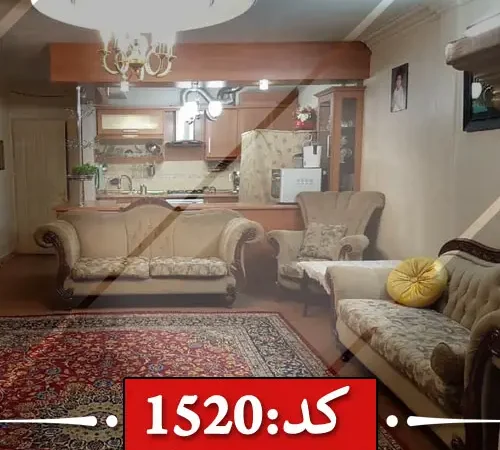 اتاق پذیرایی به همراه مبلمان و آشپزخانه واحد آپارتمان در گناباد 46876875667